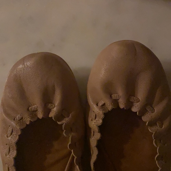 Nude Scalloped Ballet Flats by Chloe - Picture 8 of 8